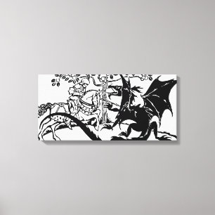 Saint George en The Dragon Canvas Afdruk