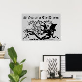Saint George en The Dragon Poster (Thuiskantoor)