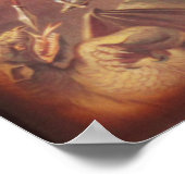 Saint George Killing the Dragon art schilderij Poster (Hoek)