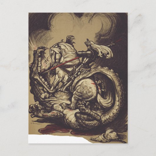Saint George Killing the Dragon Briefkaart (Voorkant)