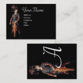 SAINT GEORGE Monogram, zwart platina Metallic Visitekaartje (Voorkant / Achterkant)