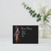 SAINT GEORGE Monogram, zwart platina Metallic Visitekaartje (Staand voorkant)