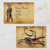 SAINT GEORGE Old Brown Parchment Monogram Visitekaartje (Voorkant / Achterkant)