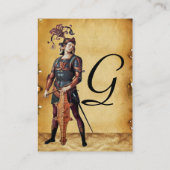 SAINT GEORGE Old Brown Parchment Monogram Visitekaartje (Achterkant)