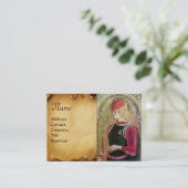 SAINT GEORGE Old Brown Parchment Monogram Visitekaartje (Staand voorkant)