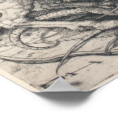 Saint George op Horseback die de draak legt Poster (Hoek)