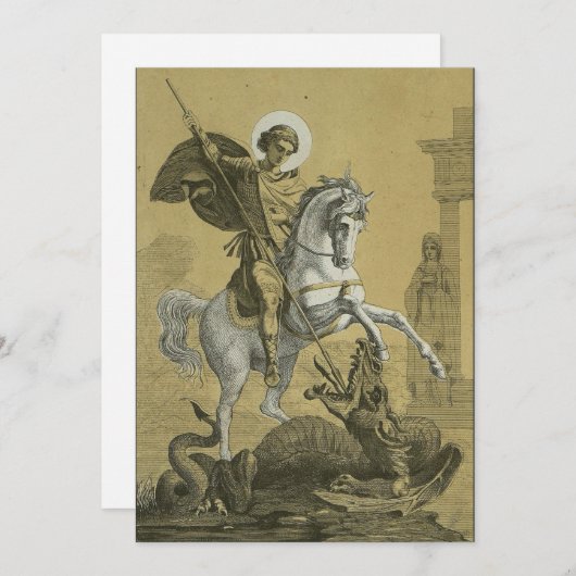 Saint George Patron van Engeland Feestdagenkaart (Voorkant / Achterkant)