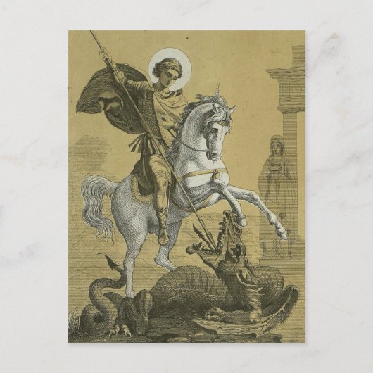 Saint George Patron van Engeland Feestdagenkaart (Voorkant)