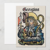 Saint George Patron van Engeland Kaart (Voorkant / Achterkant)