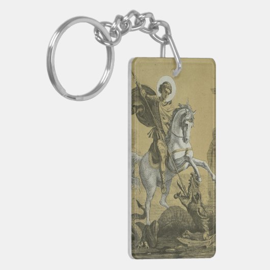 Saint George Patron van Engeland Sleutelhanger (Voorkant Links)