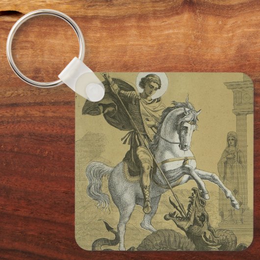 Saint George Patron van Engeland Sleutelhanger (Voorkant)