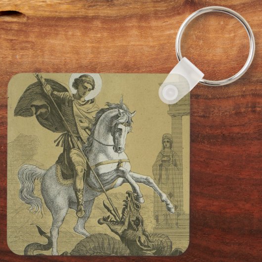 Saint George Patron van Engeland Sleutelhanger (Achterkant)