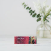 SAINT GEORGE PORTRAIT, rood, zwart, goudgeel Mini Visitekaartje (Staand voorkant)