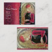 SAINT GEORGE PORTRAIT, rood, zwart, goudgeel Visitekaartje (Voorkant / Achterkant)