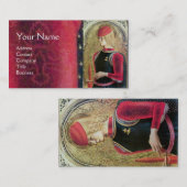 SAINT GEORGE PORTRAIT, rood, zwart, goudgeel Visitekaartje (Voorkant / Achterkant)