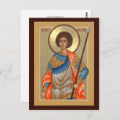 Saint George Prayer Card Briefkaart (Voorkant / Achterkant)