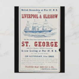 Saint George schroef stoomschip 1863 Briefkaart