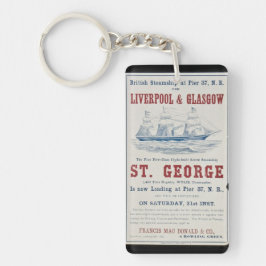 Saint George schroef stoomschip 1863 Sleutelhanger