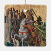 Saint George Slay Dragon Carlo Crivelli Paintin Keramisch Ornament (Achterkant)