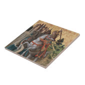 Saint George Slay Dragon Carlo Crivelli Paintin Tegeltje (Zijkant)