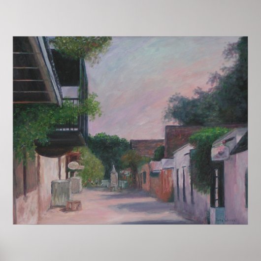 Saint George Street in Saint Augustine, Florida Poster (Voorkant)