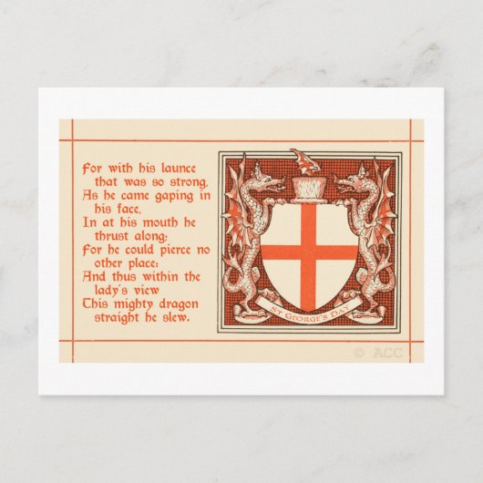 Saint George's Day Briefkaart (Voorkant)