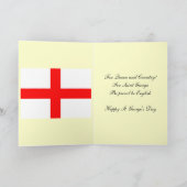 Saint George's Day card, St. George carda Kaart (Binnen)