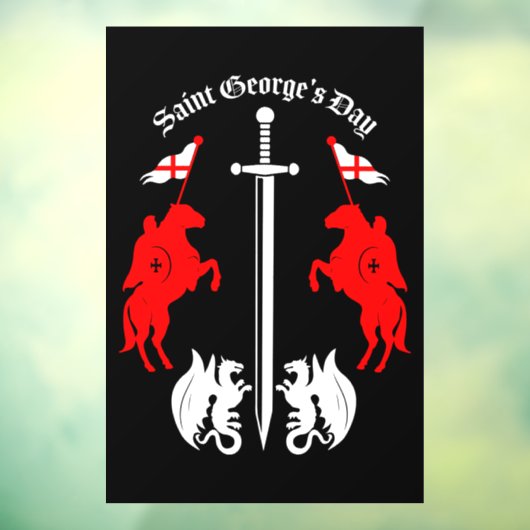 Saint George's Day Raamsticker (Vel 3)