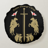 Saint George's Day Rond Kussen (Achterkant)