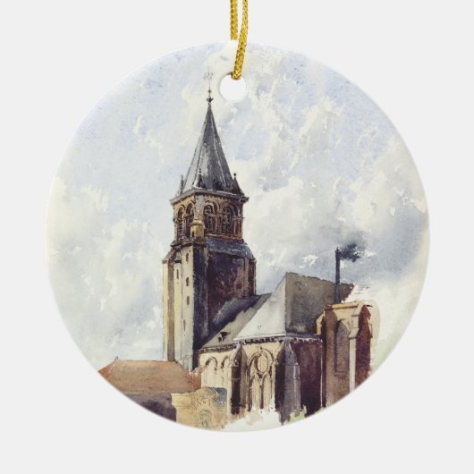 Saint Germain des Pres Kerk Parijs Keramisch Ornament (Voorkant)