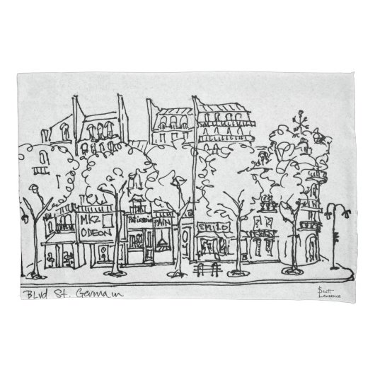 Saint-Germain-des-Pres | Parijs, Frankrijk Kussensloop (Voorkant-Links)