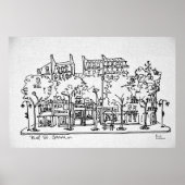 Saint-Germain-des-Pres | Parijs, Frankrijk Poster (Voorkant)