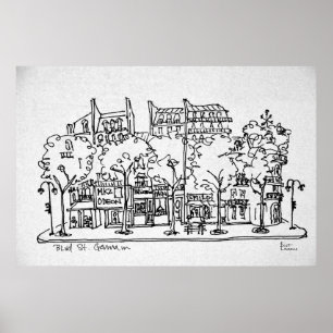 Saint-Germain-des-Pres   Parijs, Frankrijk Poster