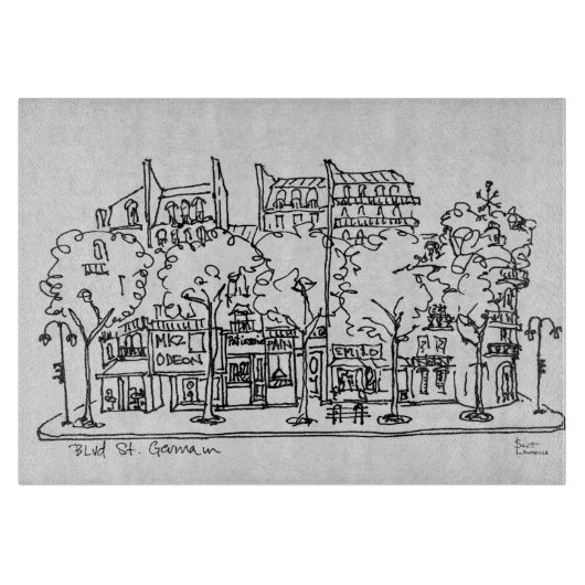 Saint-Germain-des-Pres | Parijs, Frankrijk Snijplank (Voorkant)