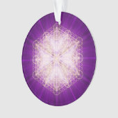 Saint Germain Violet Vlam Gebed Acryl Ornament (voorkant)