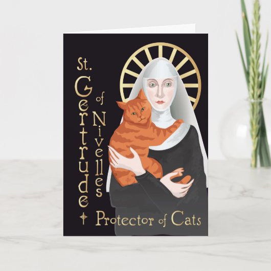 Saint Gertrude of Nivelles Kaart (Voorkant)