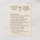 Saint Gertrude Prayer voor zielen in het zuivering Informatiekaartje (Achterkant)