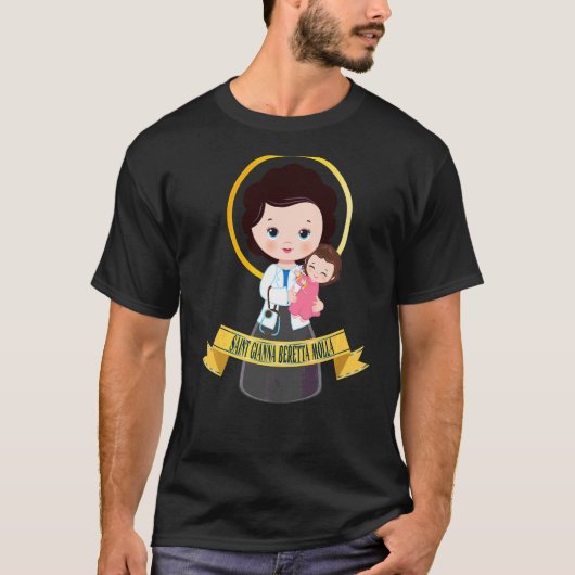 Saint Gianna Beretta Molla Patron katholieke Docto T-shirt (Voorkant)