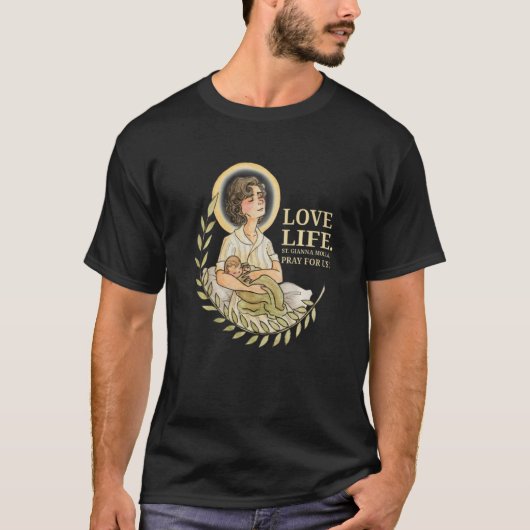 Saint Gianna Beretta Molla Patron katholieke Docto T-shirt (Voorkant)