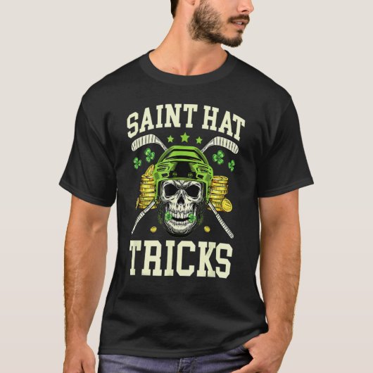 Saint Hat Tricks Hockey Shenanigan Shamrock St Pat T-shirt (Voorkant)