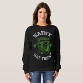 Saint Hat Tricks Leprechaun Lover Hockey St. Patri Trui (Voorkant volledig)