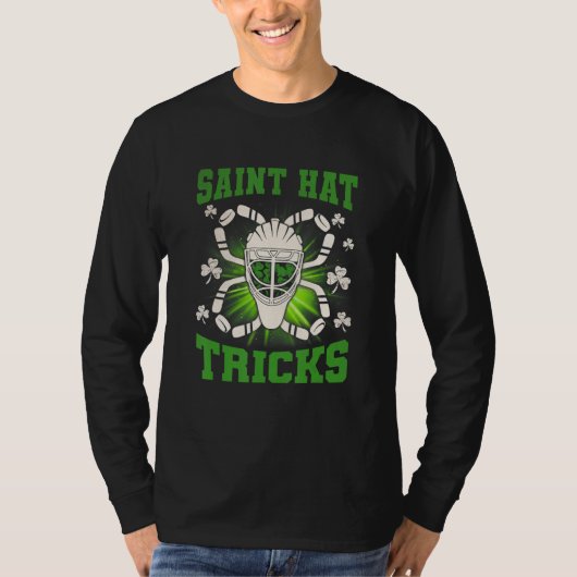 Saint Hat Tricks Leprechaun St Patrick Day Hockey  T-shirt (Voorkant)