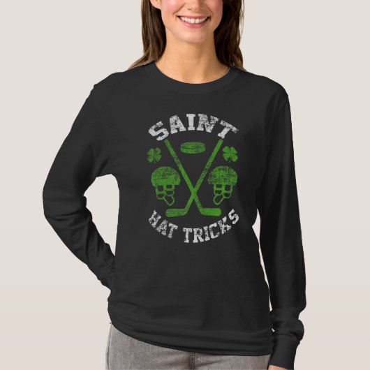 Saint Hattrick st Patrick's Day Hockey Hat Tricks  T-shirt (Voorkant)