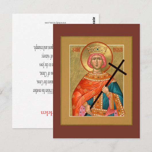 Saint Helen Prayer Card Briefkaart (Voorkant / Achterkant)