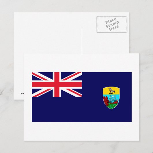 Saint Helena Flag Briefkaart (Voorkant / Achterkant)