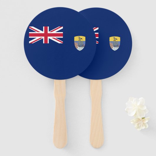 Saint Helena Flag Handwaaier (Voorkant en achterkant)