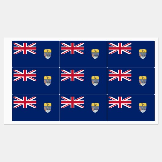 Saint Helena Flag Labels (Vel)