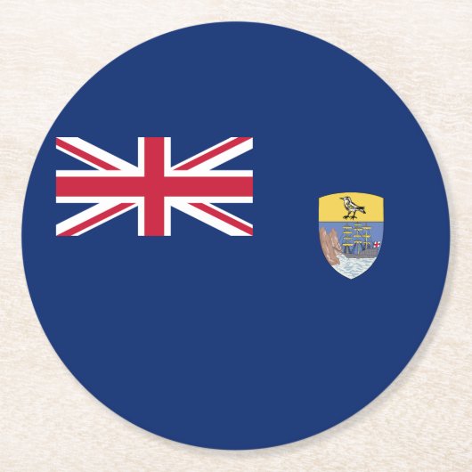Saint Helena Flag Ronde Kartonnen Onderzetter (Voorkant)