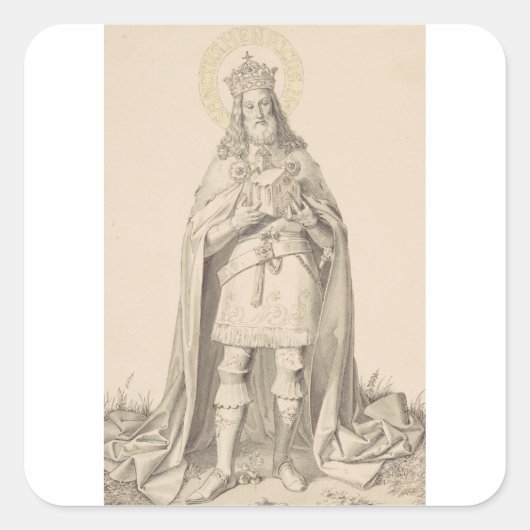 Saint Henry II the Holy Roman Emperor Vierkante Sticker (Voorkant)