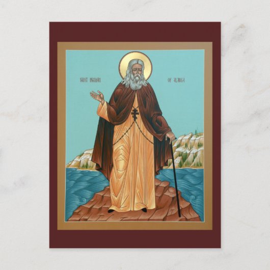 Saint Herman van de Alaska Prayer Card Briefkaart (Voorkant)